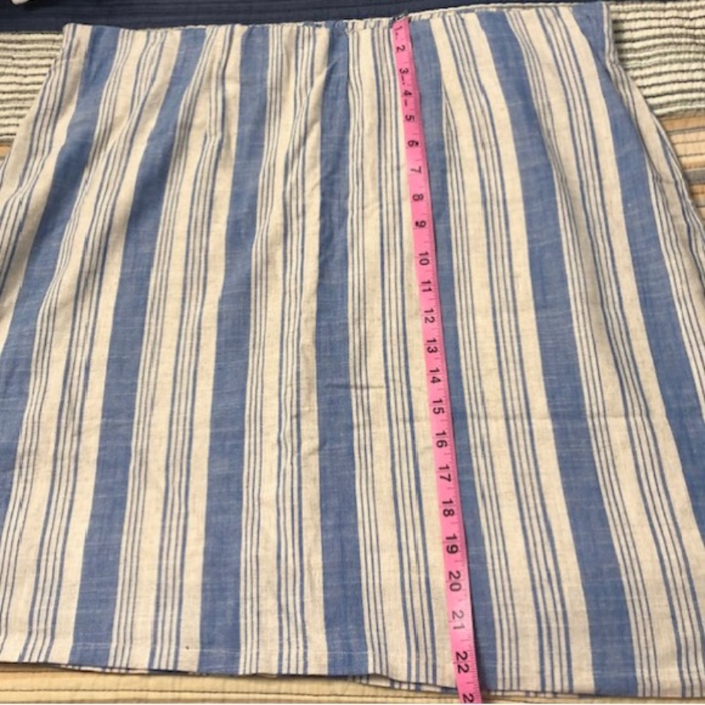 3 for $20 Torrid Rayon/Linen Skirt XXL NWT Blue/Beige Vertical Stripe